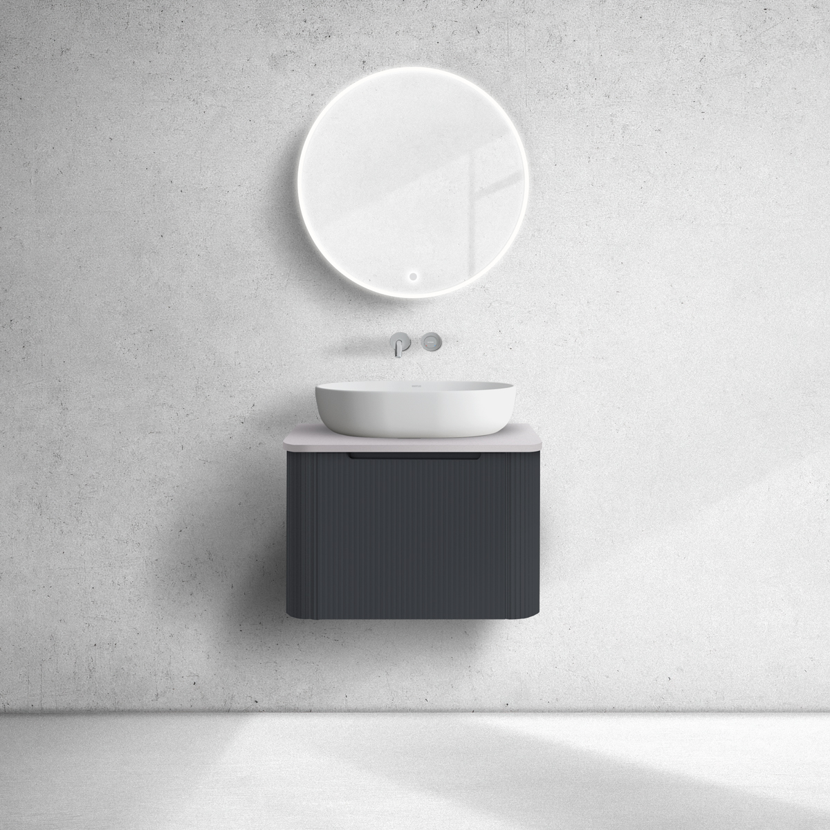 Set armoire Oltens Hamnes 60022300, plan de travail suspendu Oltens Hamnes 63012900