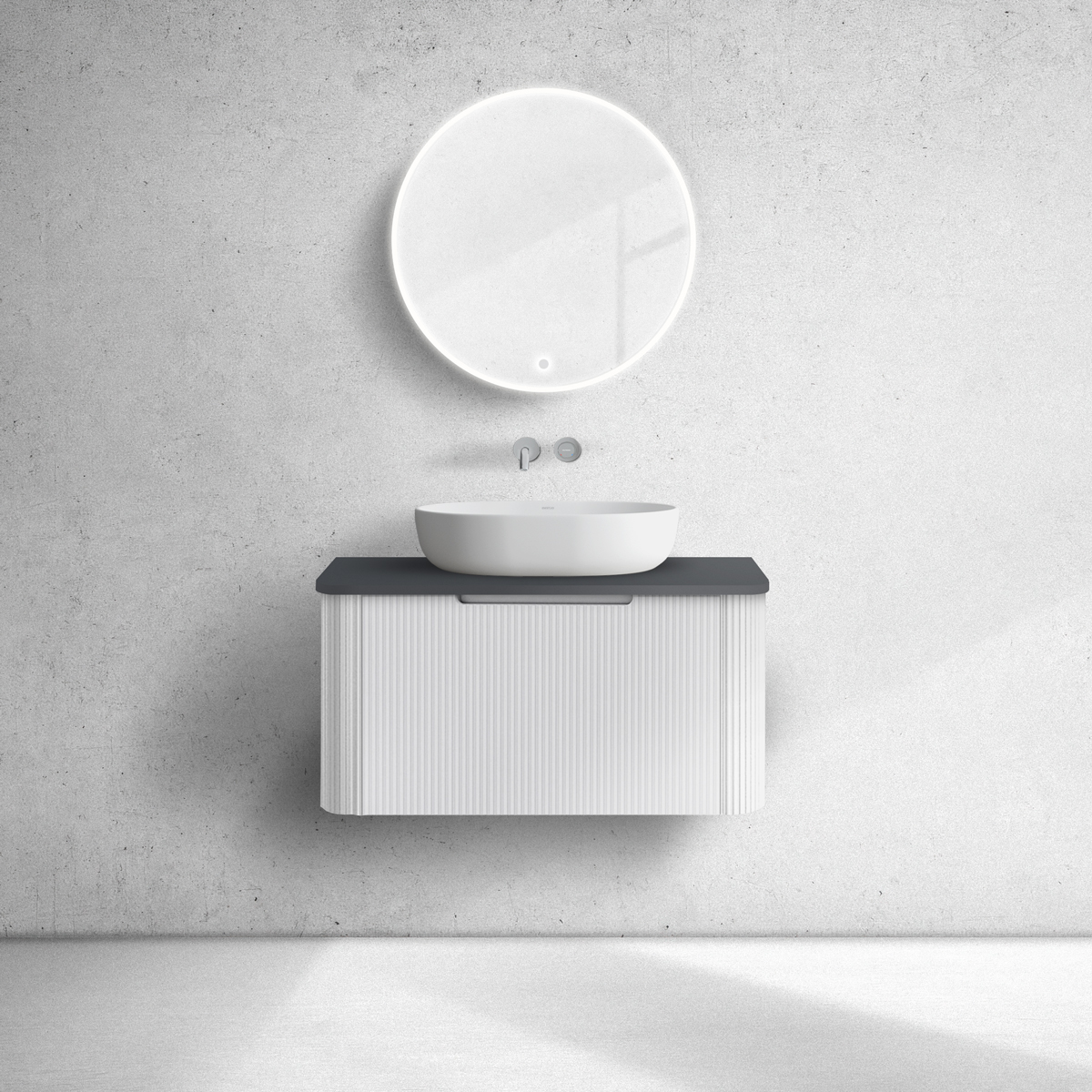 Set armoire Oltens Hamnes 60023000, plan de travail suspendu Oltens Hamnes 63013300