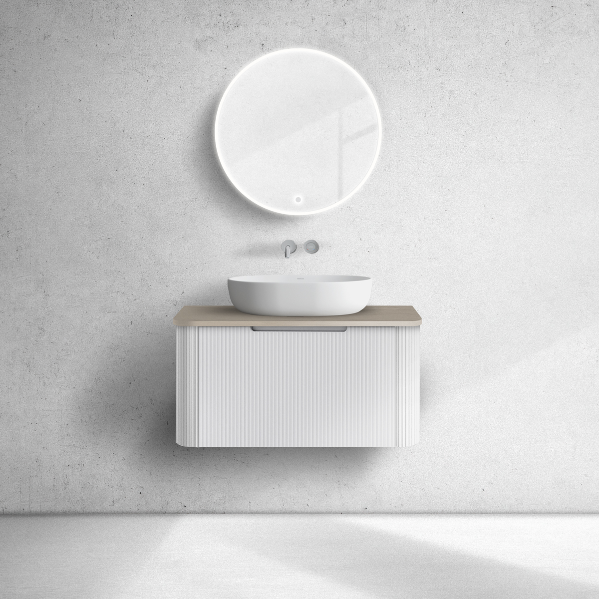 Set armoire Oltens Hamnes 60023000, plan de travail suspendu Oltens Hamnes 63013060