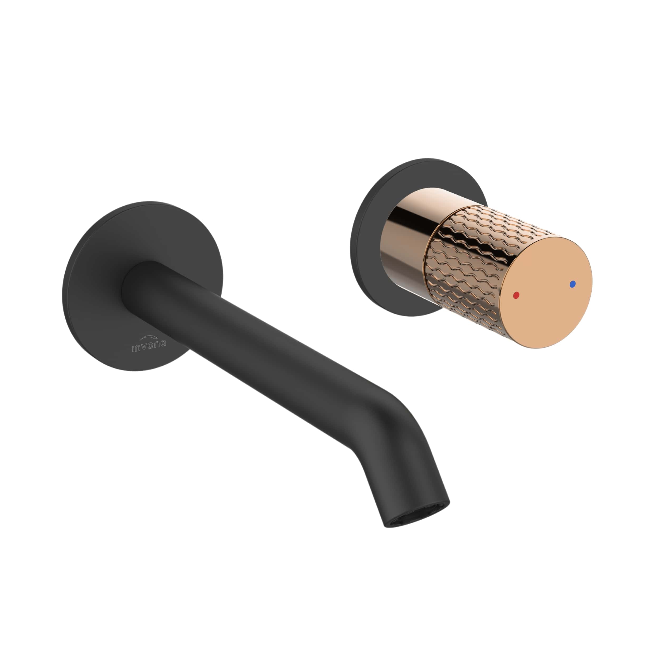 Invena Moonlight mitigeur de lavabo encastrée noir BP-77-U14