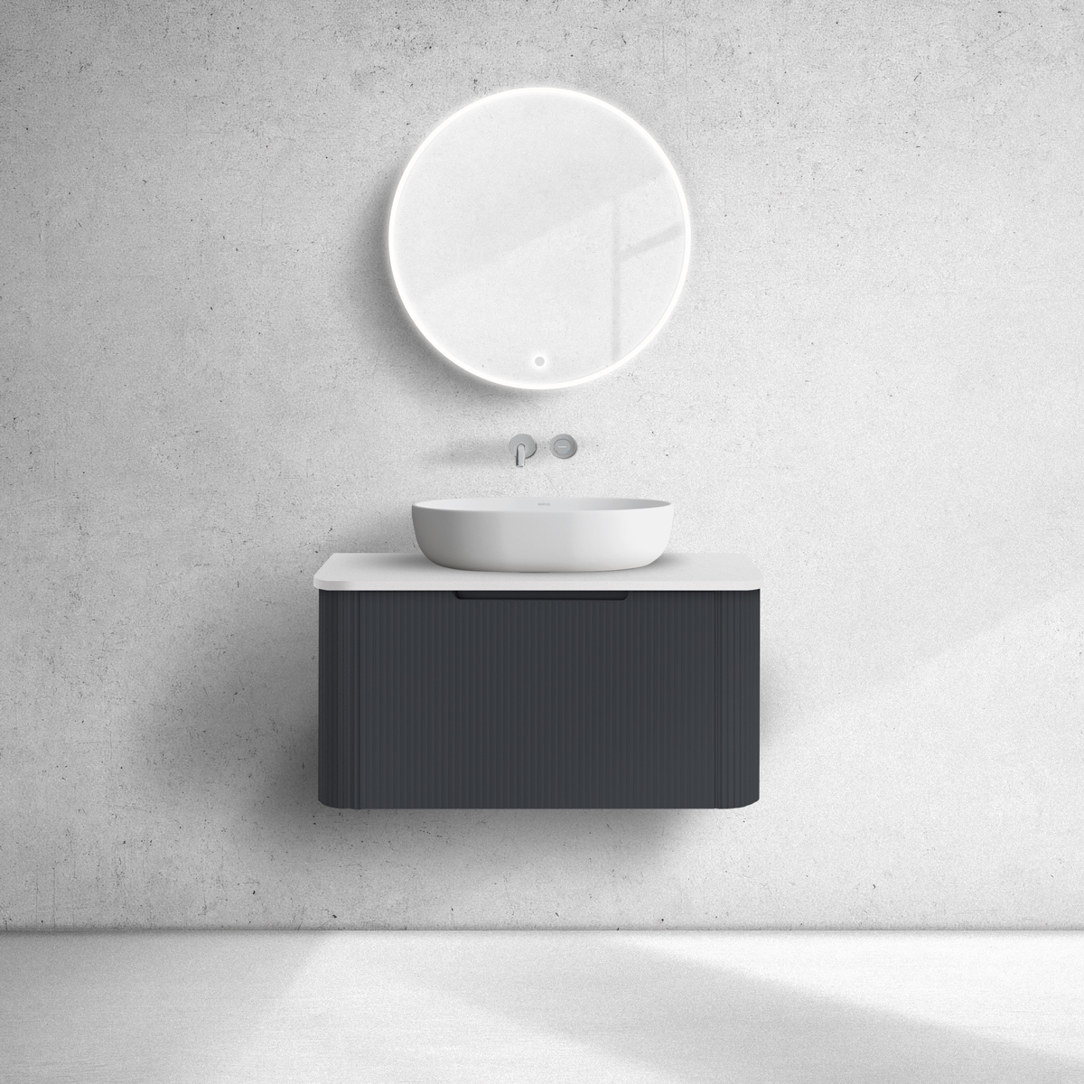 Set armoire Oltens Hamnes 60023300, plan de travail suspendu Oltens Hamnes 63013000