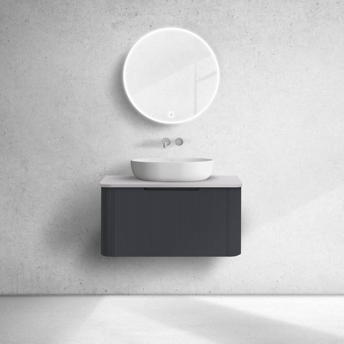 Set armoire Oltens Hamnes 60023300, plan de travail suspendu Oltens Hamnes 63013900