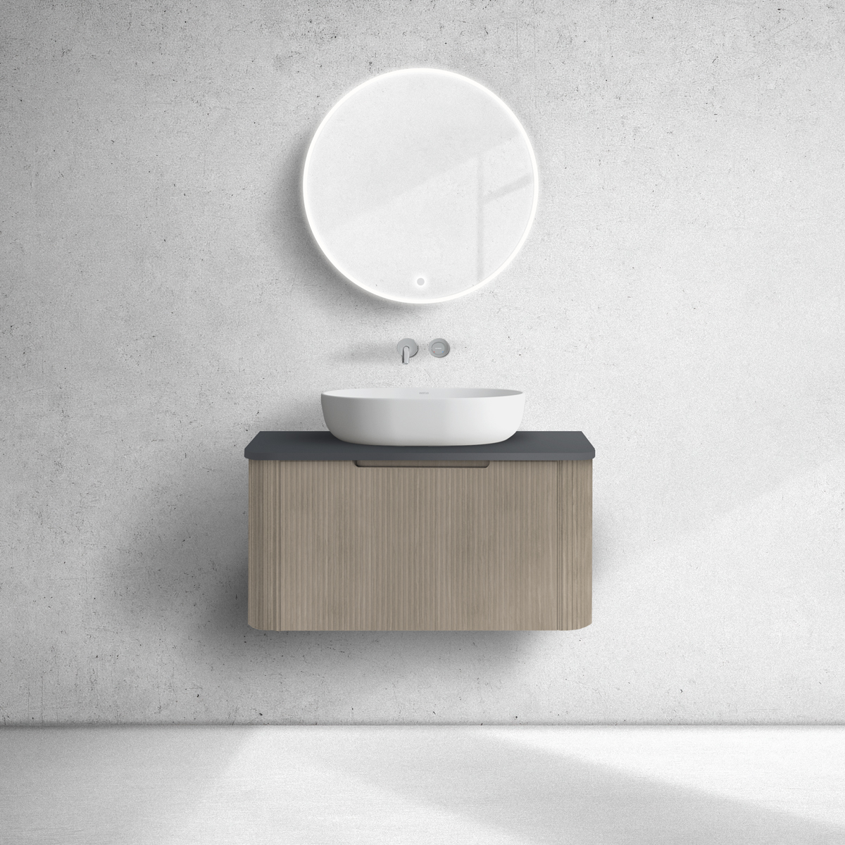 Set armoire Oltens Hamnes 60023060, plan de travail suspendu Oltens Hamnes 63013300