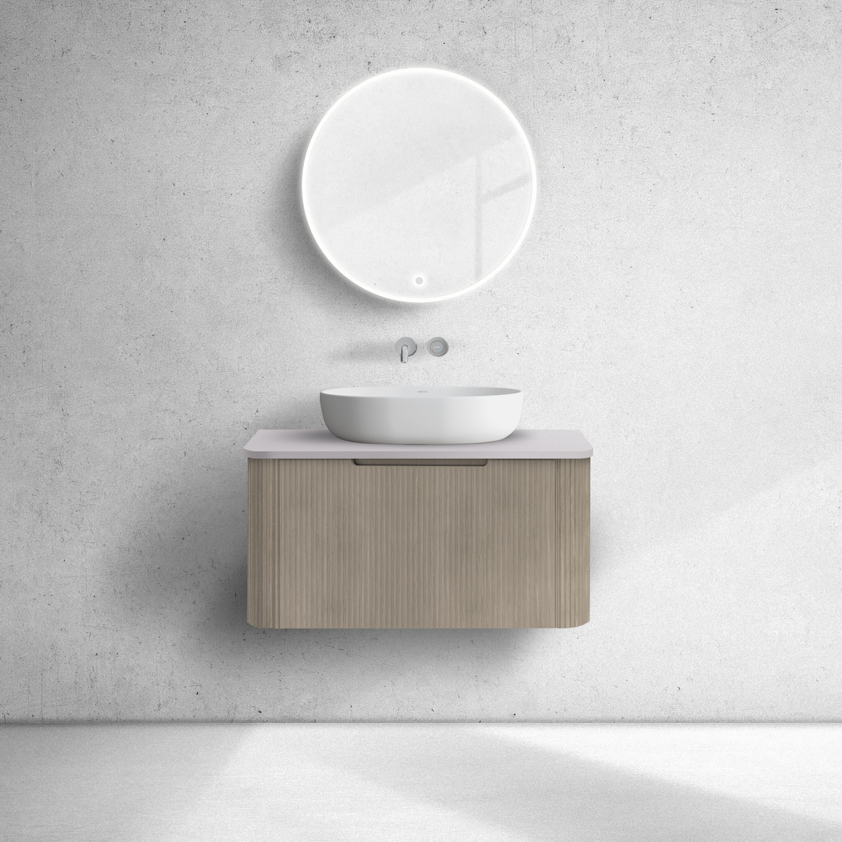 Set armoire Oltens Hamnes 60023060, plan de travail suspendu Oltens Hamnes 63013900