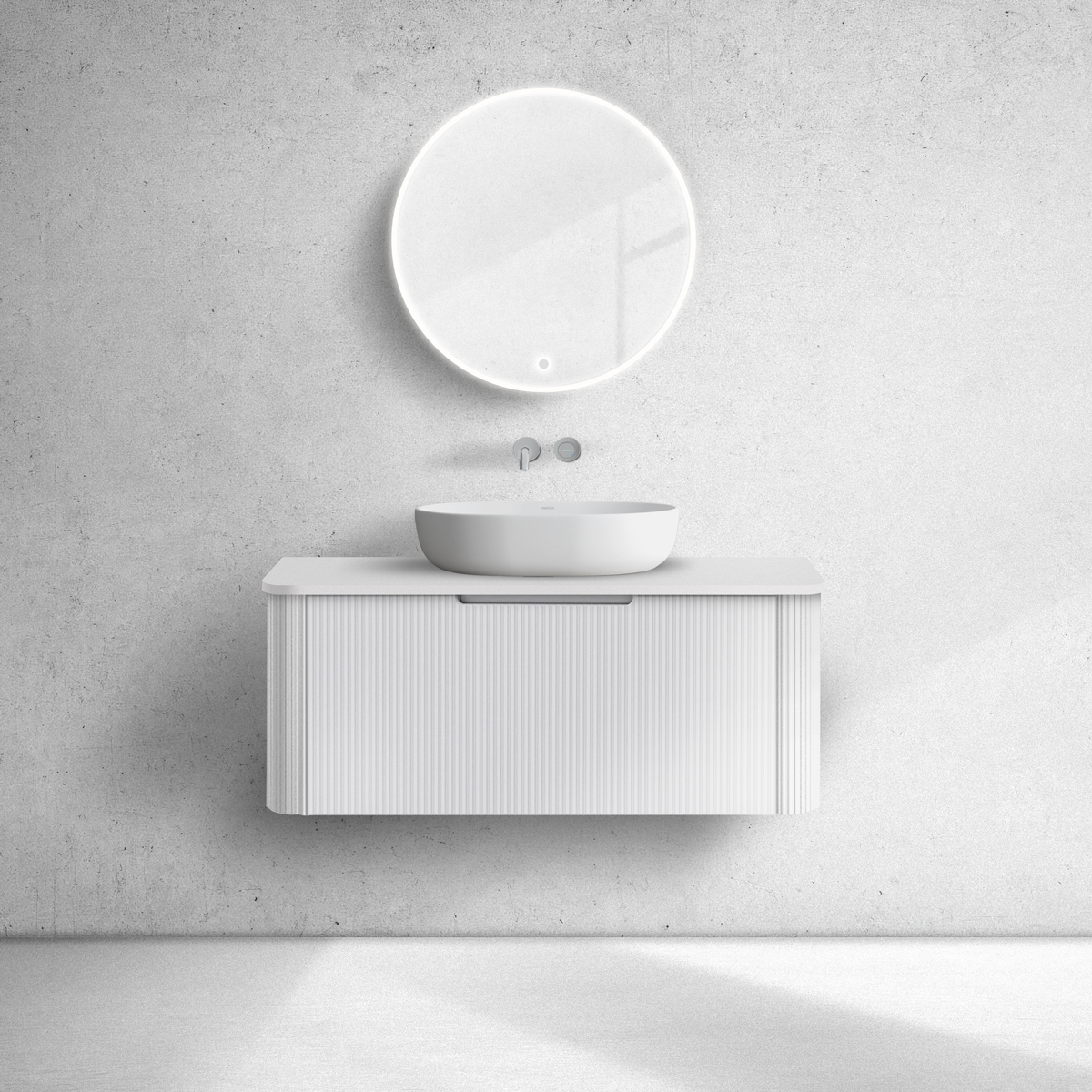 Set armoire Oltens Hamnes 60024000, plan de travail suspendu Oltens Hamnes 63014000