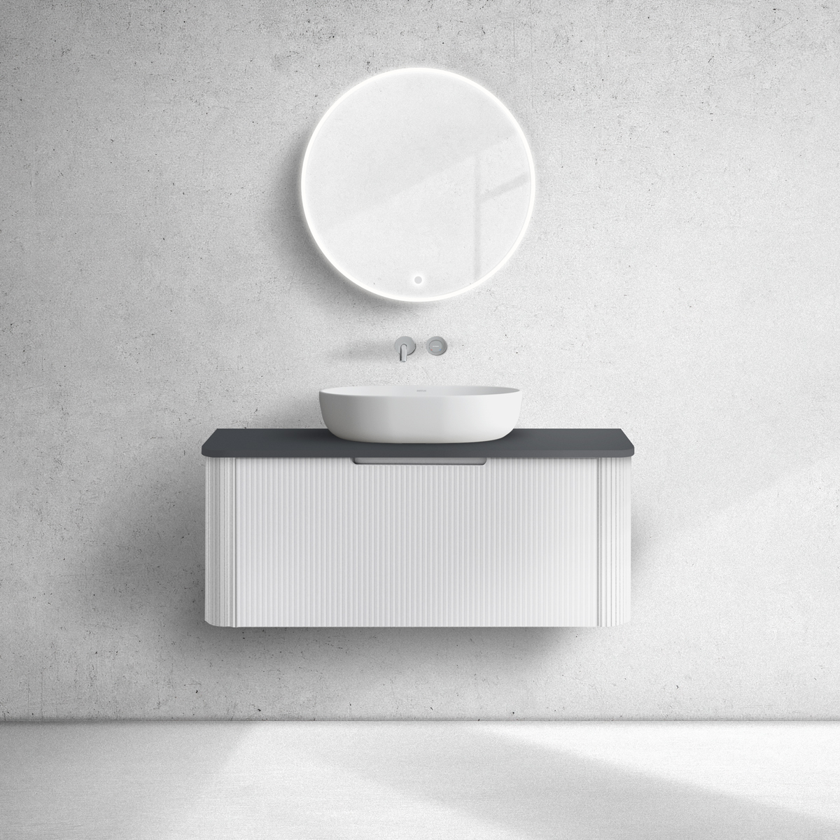 Set armoire Oltens Hamnes 60024000, plan de travail suspendu Oltens Hamnes 63014300