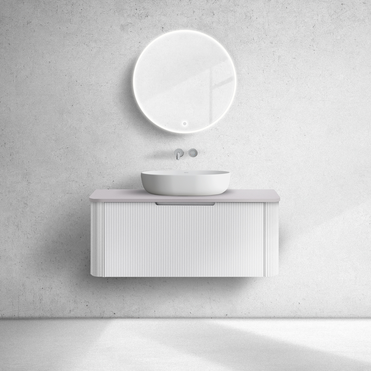 Set armoire Oltens Hamnes 60024000, plan de travail suspendu Oltens Hamnes 63014900