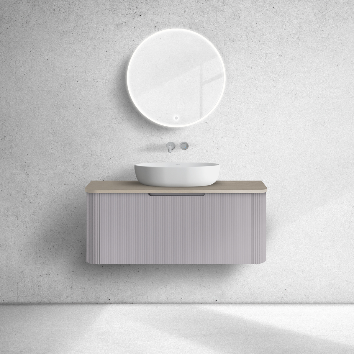 Set armoire Oltens Hamnes 60024900, plan de travail suspendu Oltens Hamnes 63014060