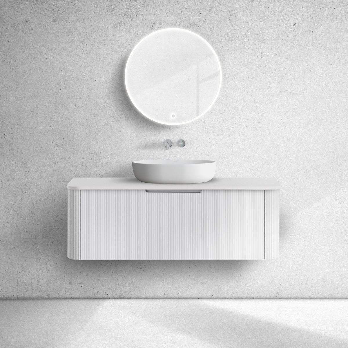 Set armoire Oltens Hamnes 60025000, plan de travail suspendu Oltens Hamnes 63015000