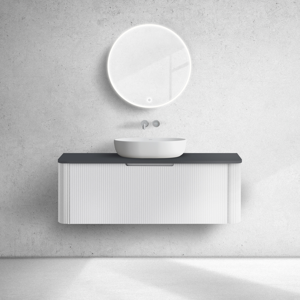 Set armoire Oltens Hamnes 60025000, plan de travail suspendu Oltens Hamnes 63015300