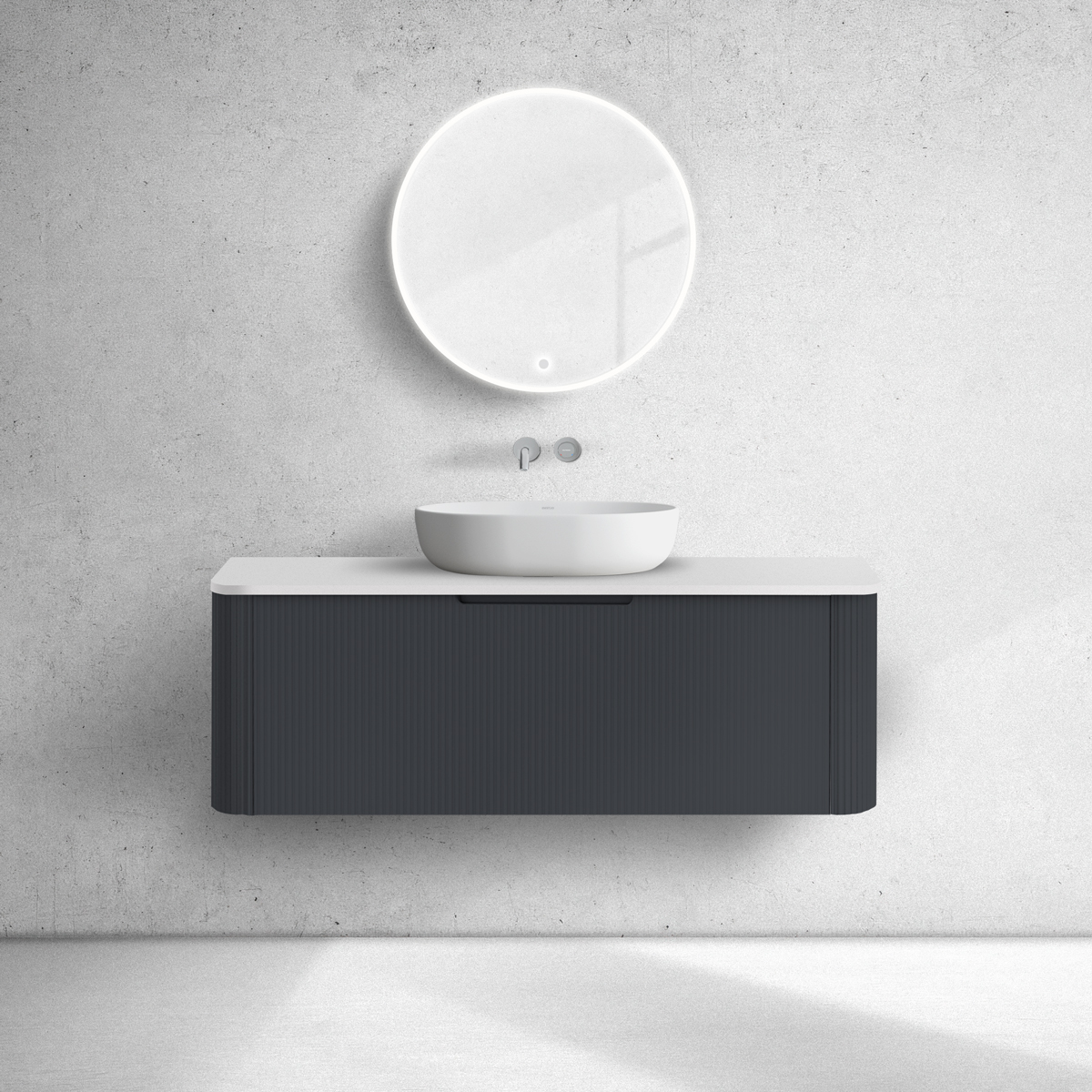 Set armoire Oltens Hamnes 60025300, plan de travail suspendu Oltens Hamnes 63015000