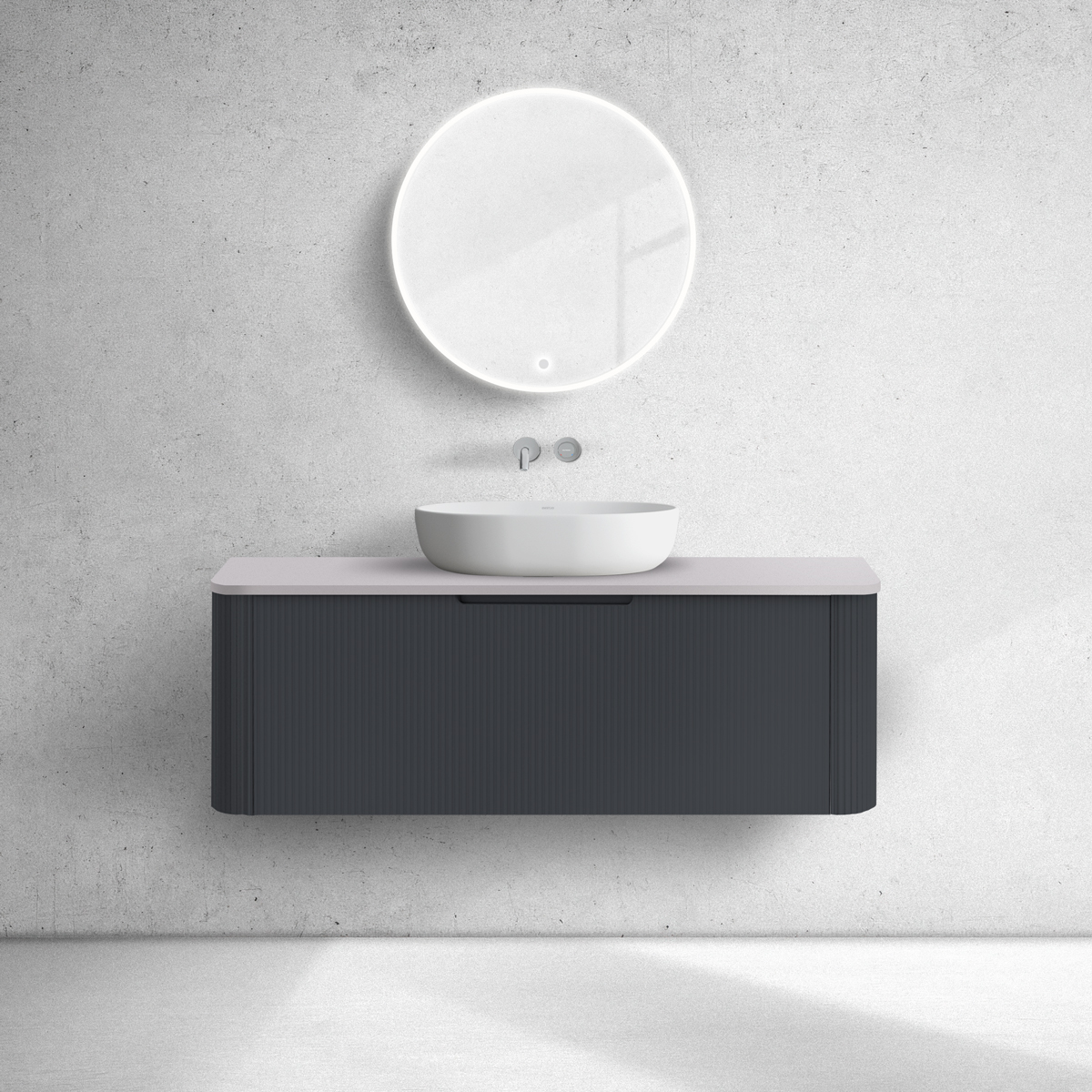 Set armoire Oltens Hamnes 60025300, plan de travail suspendu Oltens Hamnes 63015900