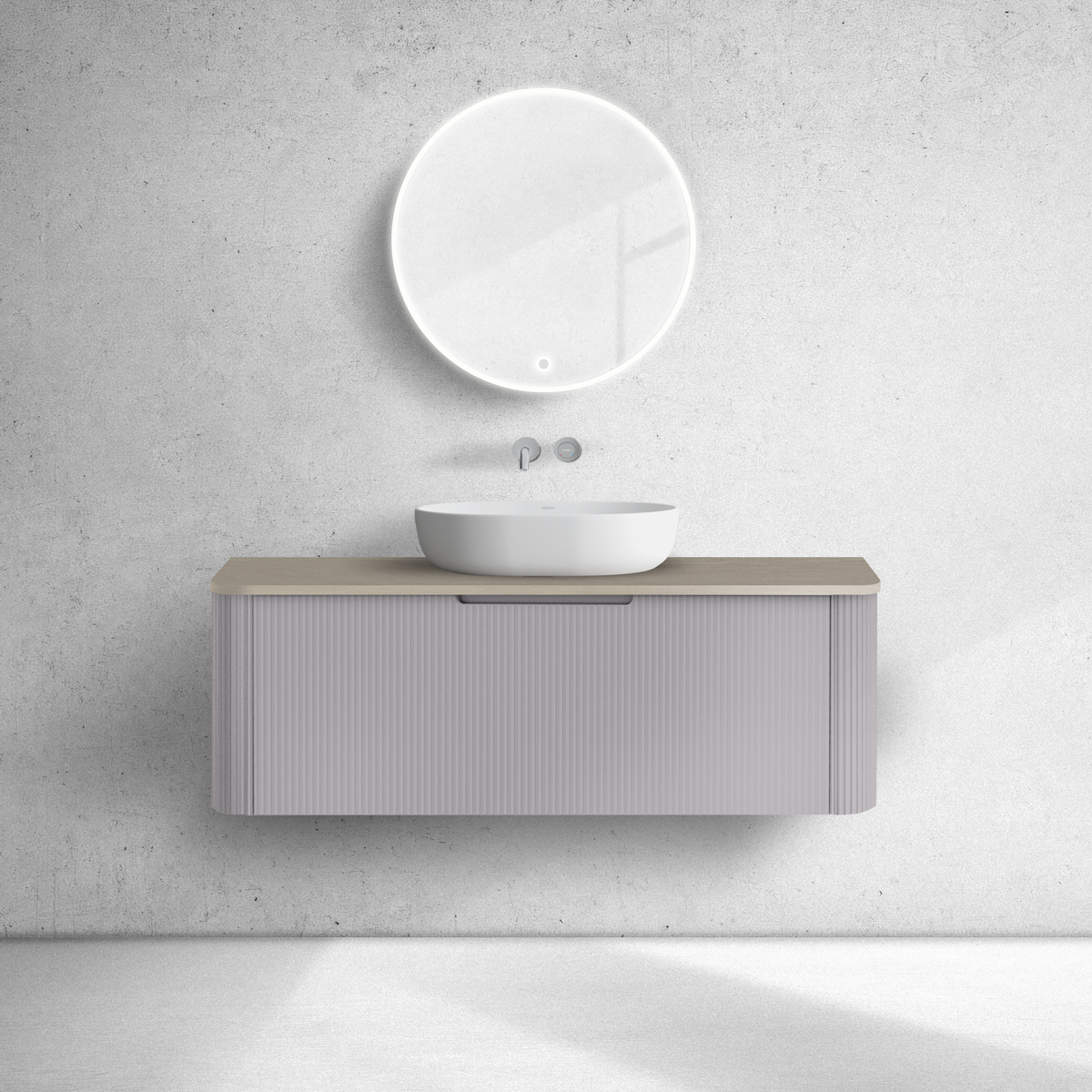 Set armoire Oltens Hamnes 60025900, plan de travail suspendu Oltens Hamnes 63015060