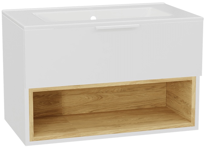 Set corps de meuble Excellent Tuto 2.0 MLEX.2171.800.WHBL, lavabo Excellent As CEEX.3617.800.WH, MLEX.2151.800.02.WH