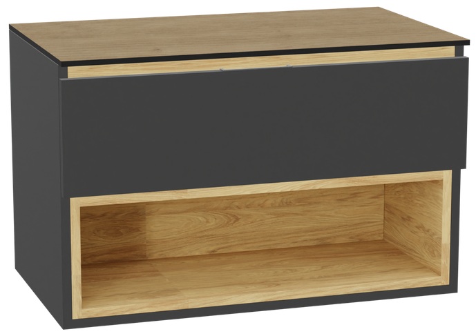 Set corps de meuble Excellent Tuto 2.0 MLEX.2171.800.GRBL, plan de travail suspendu Excellent Tuto 2.0 MLEX.2116.800.BL, MLEX.2151.800.01.GR