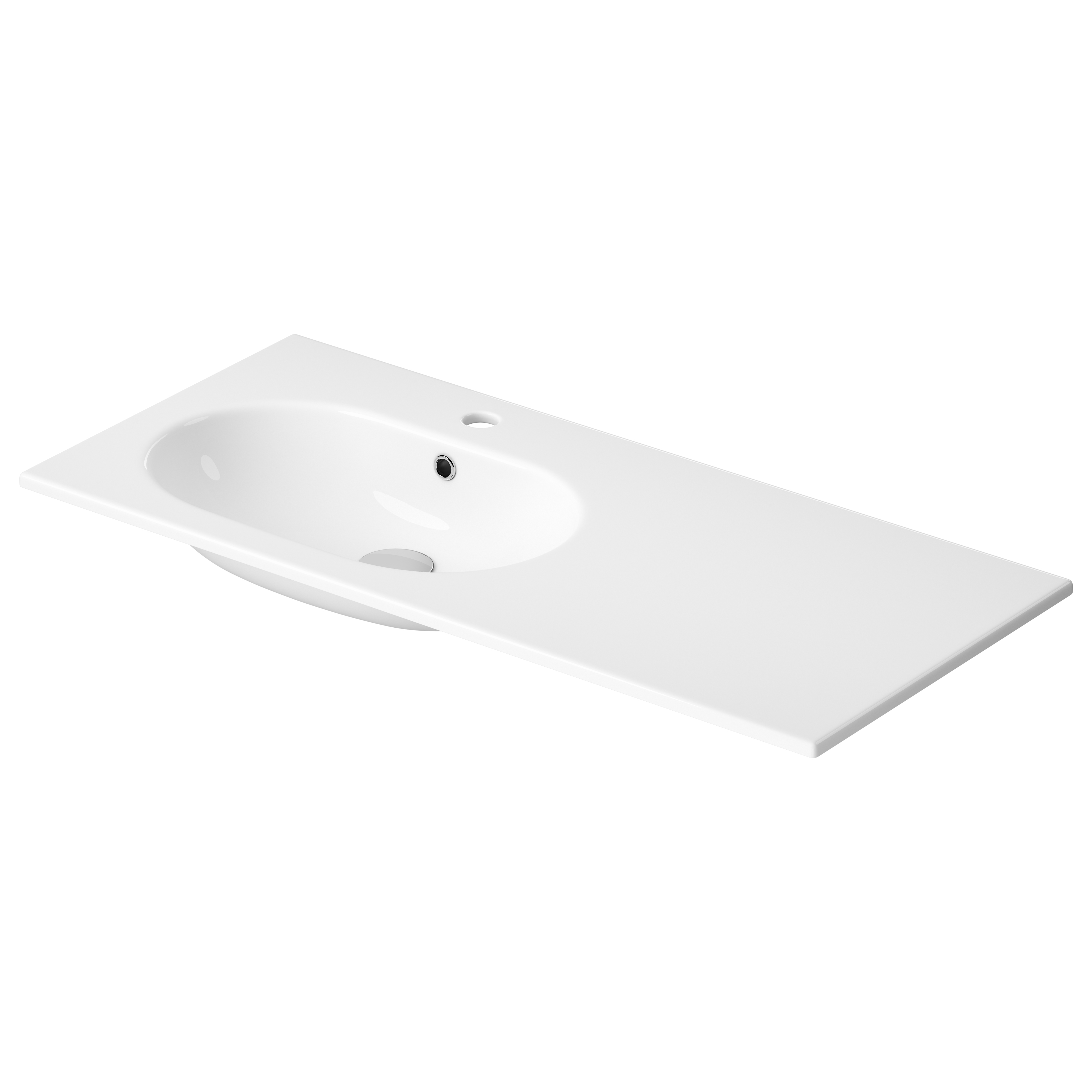 Cersanit Zen lavabo 100.5x45.5 cm rectangulaire encastrée blanc K117-005