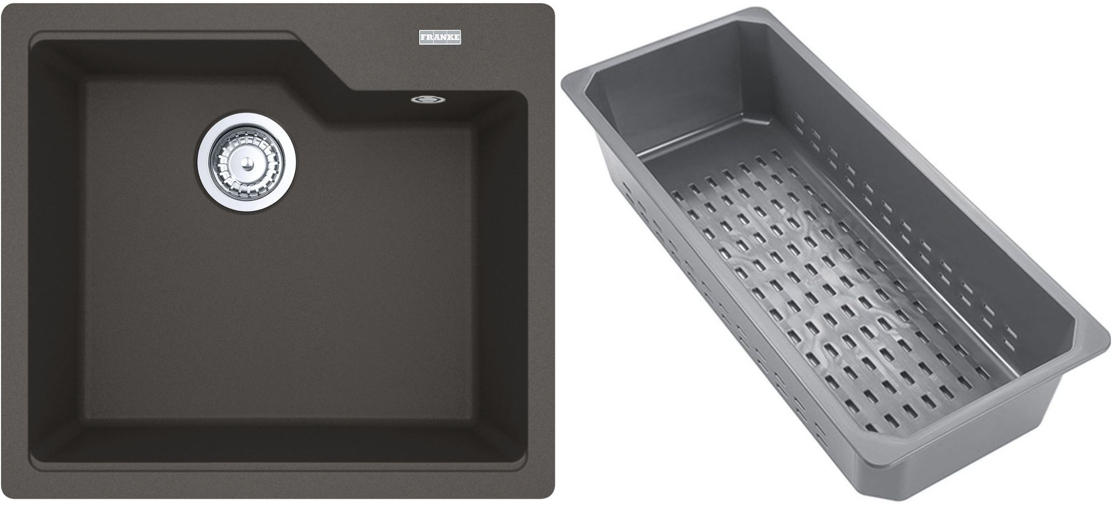 Franke Urban évier en granit avec égouttoir 56x50 cm gris/graphite/onyx 114.0741.979