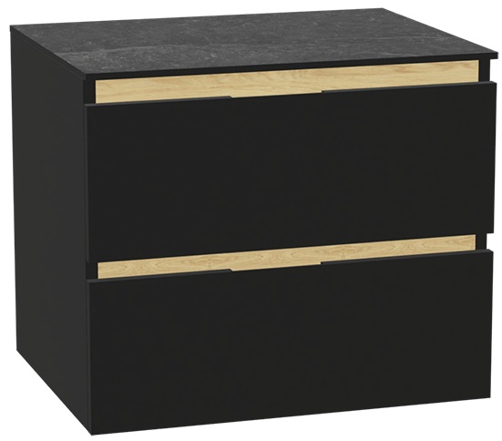 Set corps de meuble Excellent Tuto 2.0 MLEX.2172.600.BKBL, plan de travail suspendu Excellent Tuto 2.0 MLEX.2116.600.MA, MLEX.2151.600.01.BK
