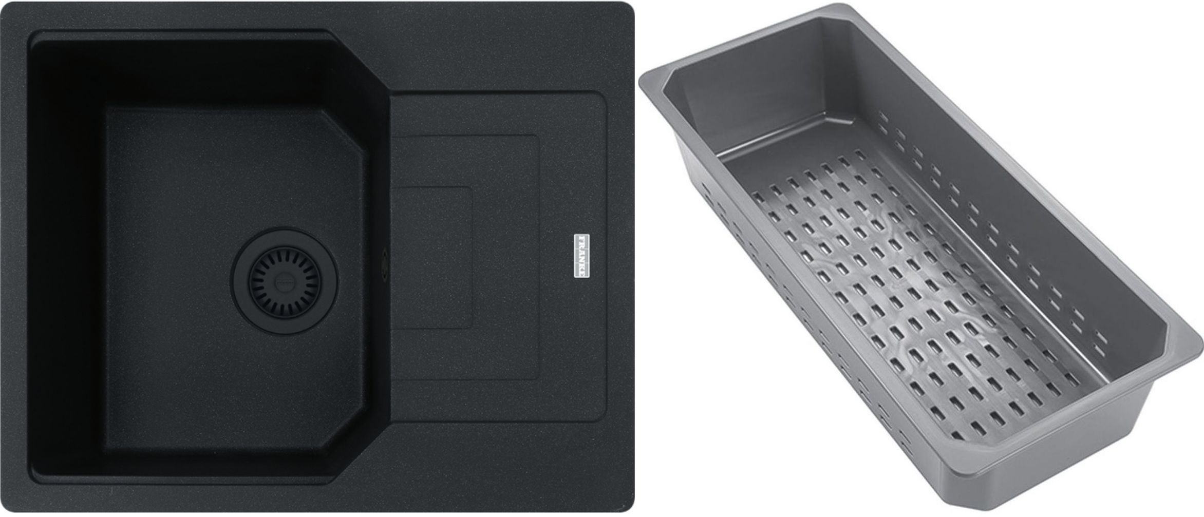 Franke Urban évier en granit avec égouttoir 62x50 cm gris/graphite/onyx 114.0743.097