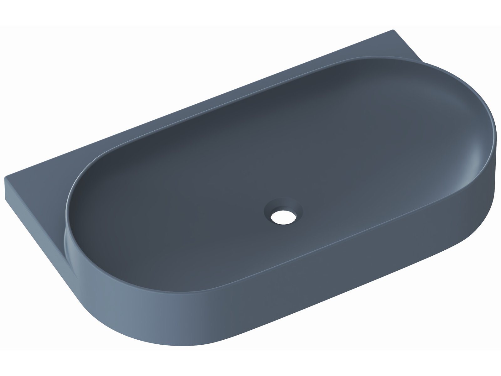 Ravak Yard lavabo 80.5x50 cm semi-circulaire classique-de meuble mat XJX07280000