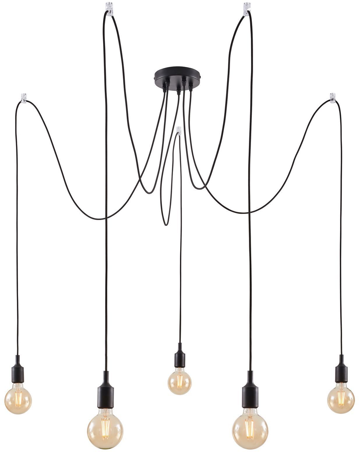 Paulmann Neordic lampe suspendue 5x60 W noir PL50389