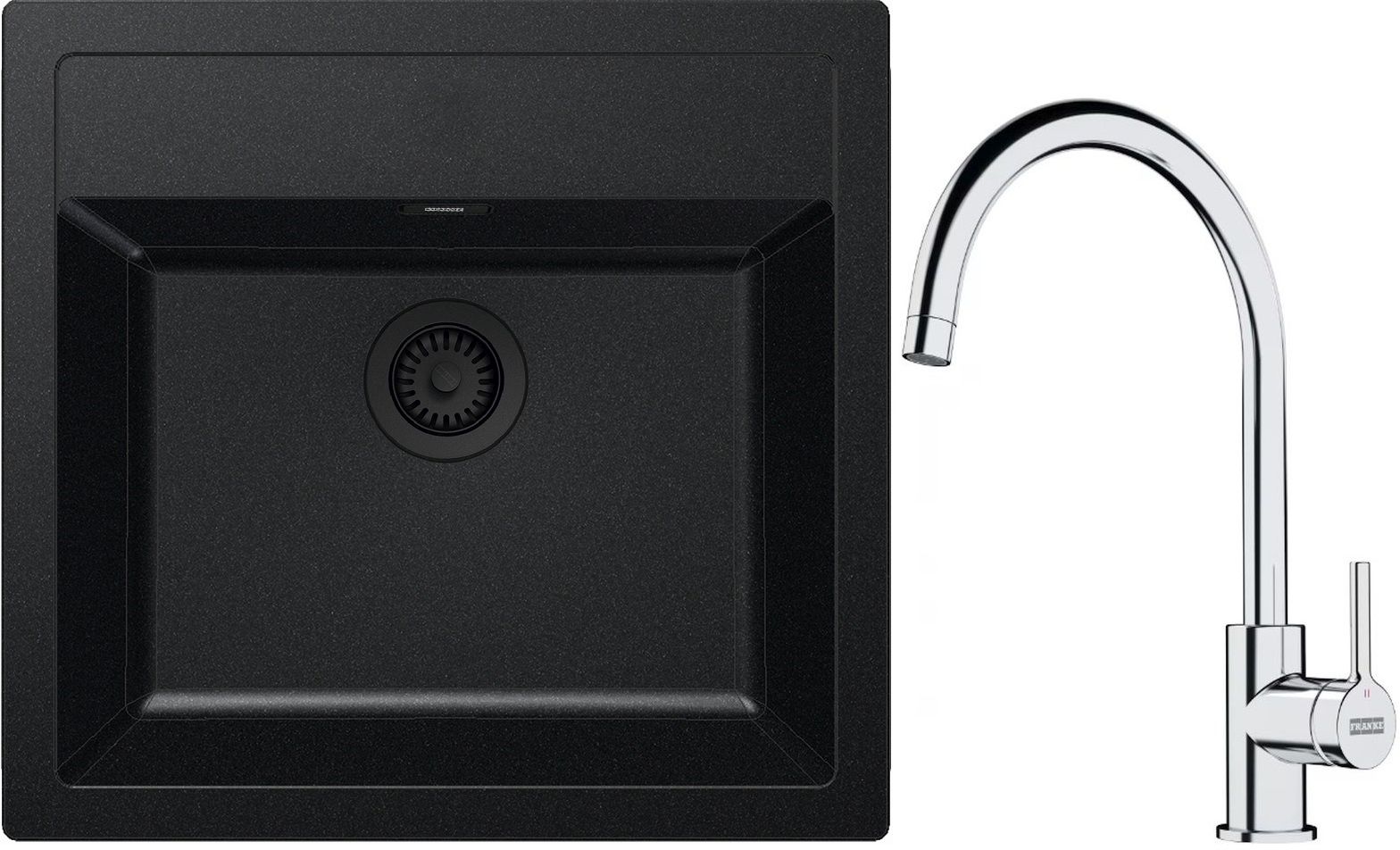 Set évier Tectonite Franke Sirius SID 143.0702.425, mitigeur de cuisine Franke Lina 115.0693.228