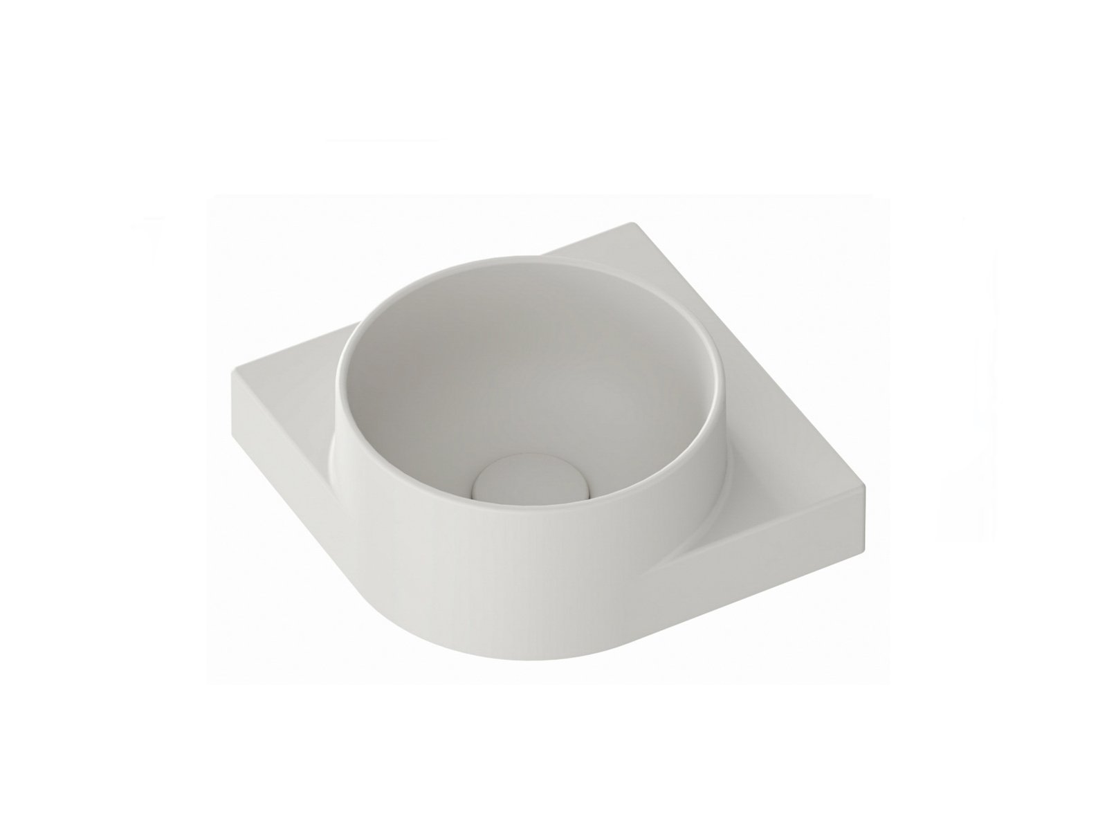 Ravak Yard lavabo 28x28 cm semi-circulaire classique XJX0O228000