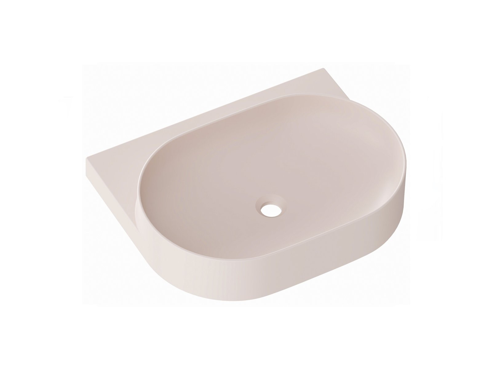 Ravak Yard lavabo 60.5x50 cm semi-circulaire classique mat XJX0G260000