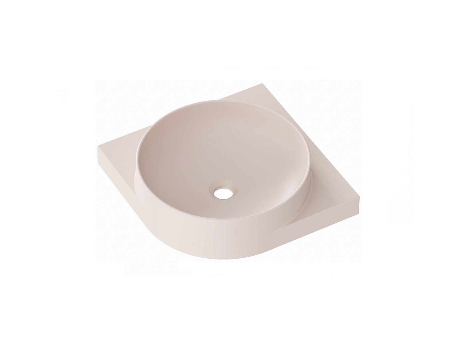 Ravak Yard lavabo 45x45 cm semi-circulaire classique mat XJX0G245000