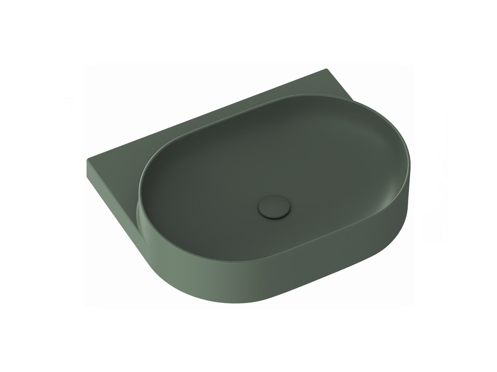 Ravak Yard lavabo 60.5x50 cm semi-circulaire classique XJX08060000