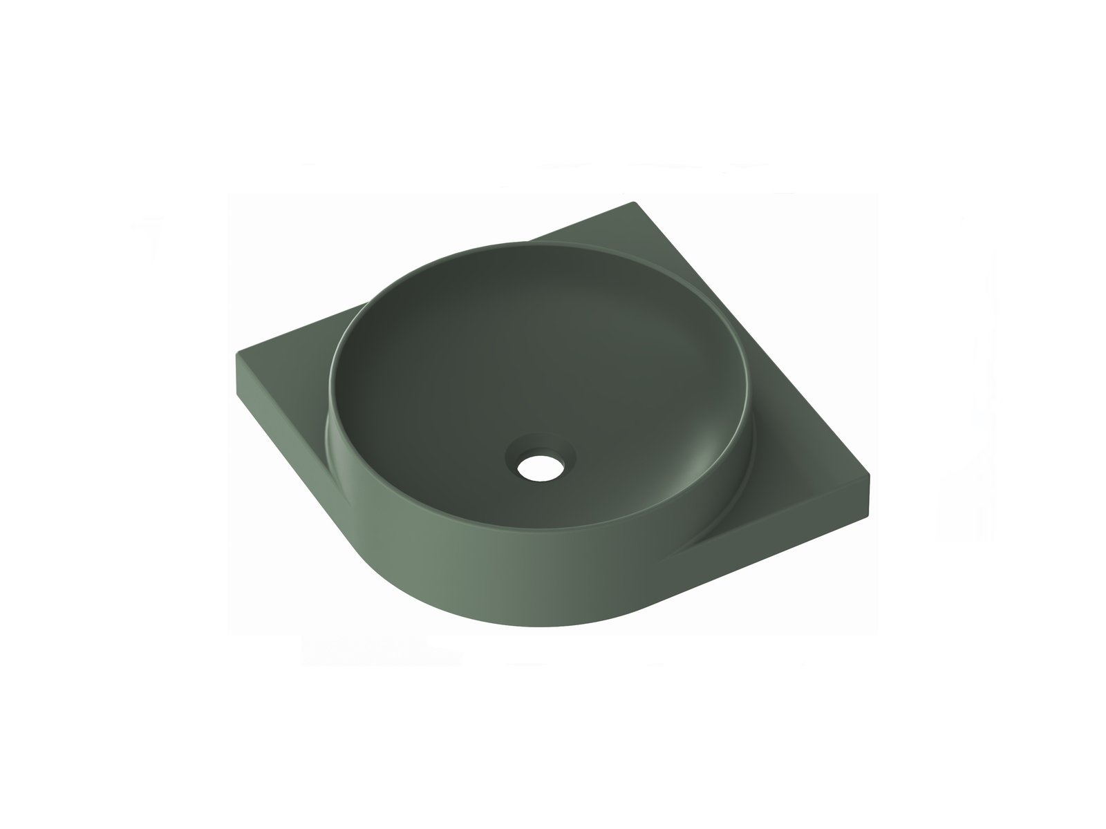 Ravak Yard lavabo 45x45 cm semi-circulaire classique XJX08045000