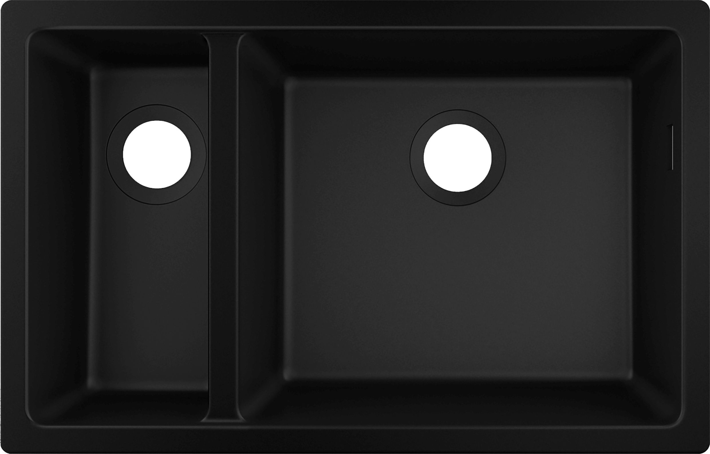 Hansgrohe S 51 évier en granit 71x45 cm noir 43433170
