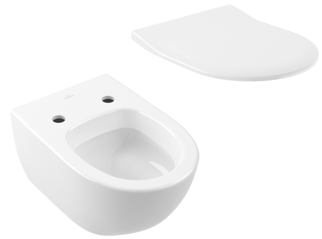 Set cuvette de WC Villeroy & Boch Subway 2.0 56001001, abattant de WC Villeroy & Boch Subway 2.0 9M78S101/9M78S1R1