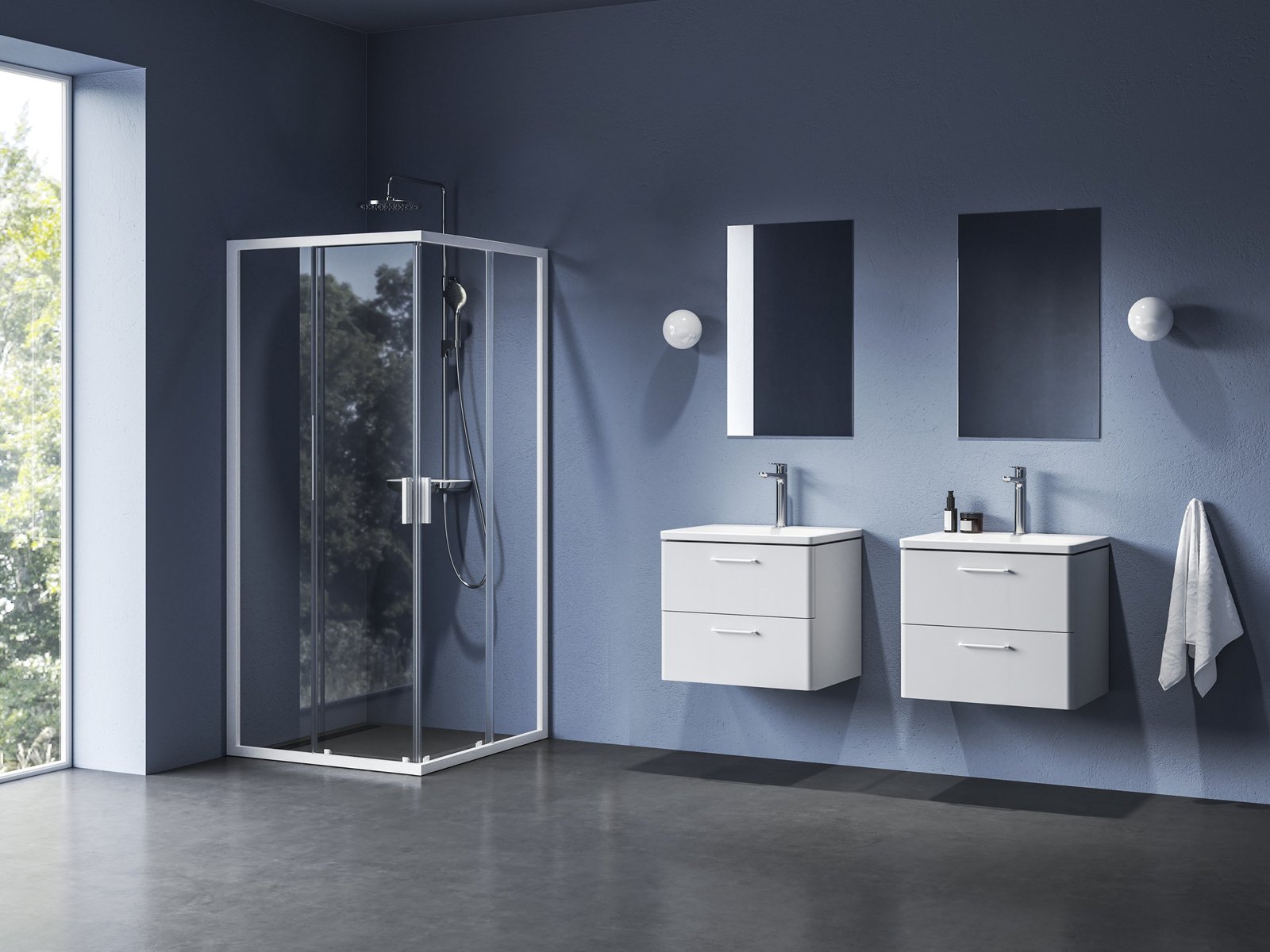 Ravak Blix II cabine de douche 80x80 cm carrée blanc mat/verre transparent 1LM40E00Z1