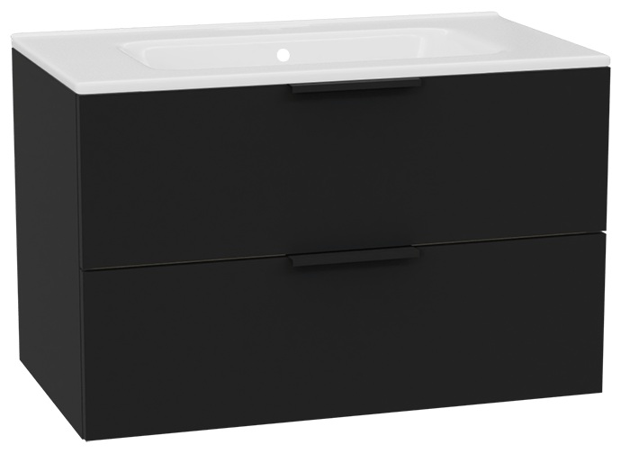 Set corps de meuble Excellent Tuto 2.0 MLEX.2172.800.BKBL, lavabo Excellent Pik CEEX.6517.800.WH, MLEX.2151.800.02.BK