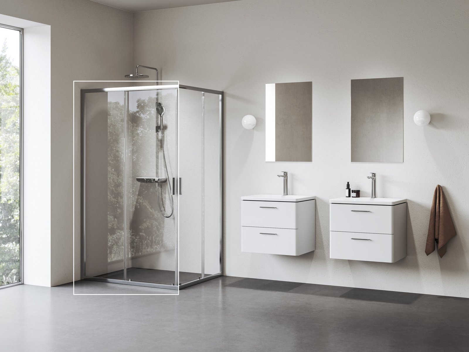 Ravak Blix II porte de douche 100 cm coulissant aluminium brillant/verre transparent 1XMA0C00Z1