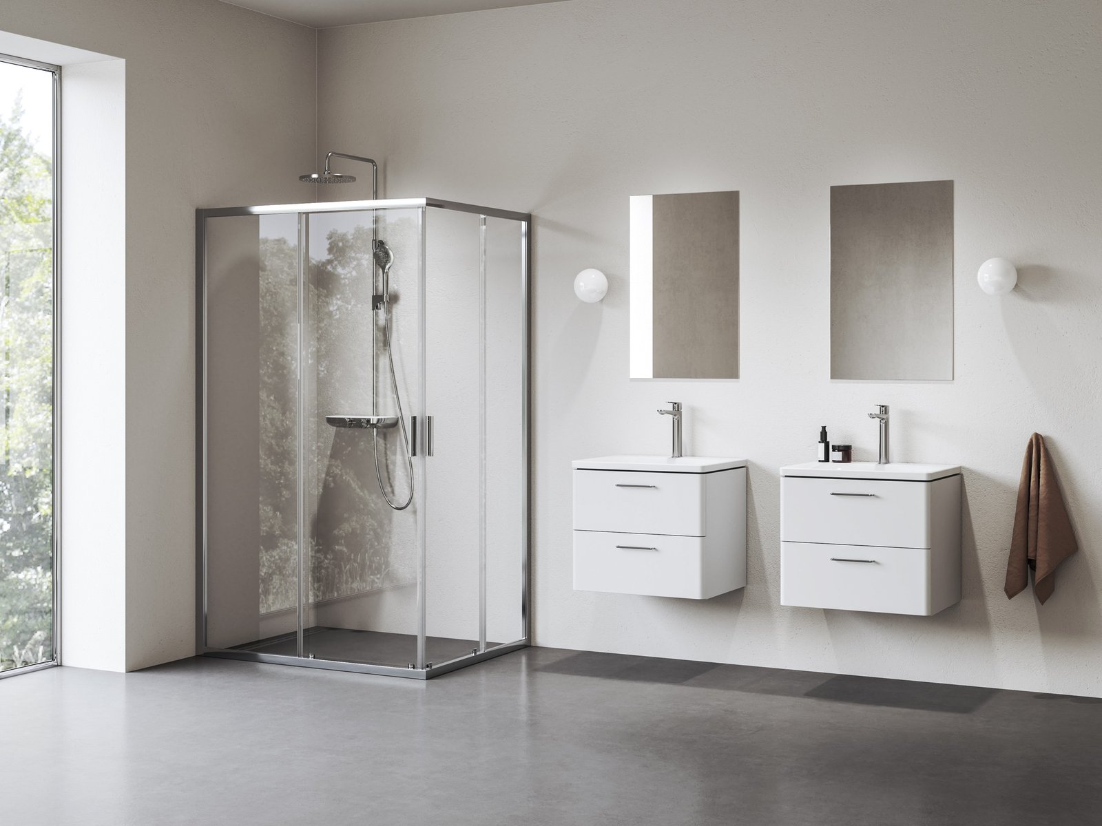 Ravak Blix II porte de douche 90 cm coulissant aluminium brillant/verre transparent 1XM70C00Z1