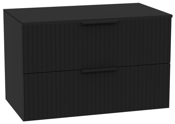 Set corps de meuble Excellent Tuto 2.0 MLEX.2172.800.BKBL, plan de travail suspendu Excellent Tuto 2.0 MLEX.2111.800.BK, MLEX.2151.800.03.BK