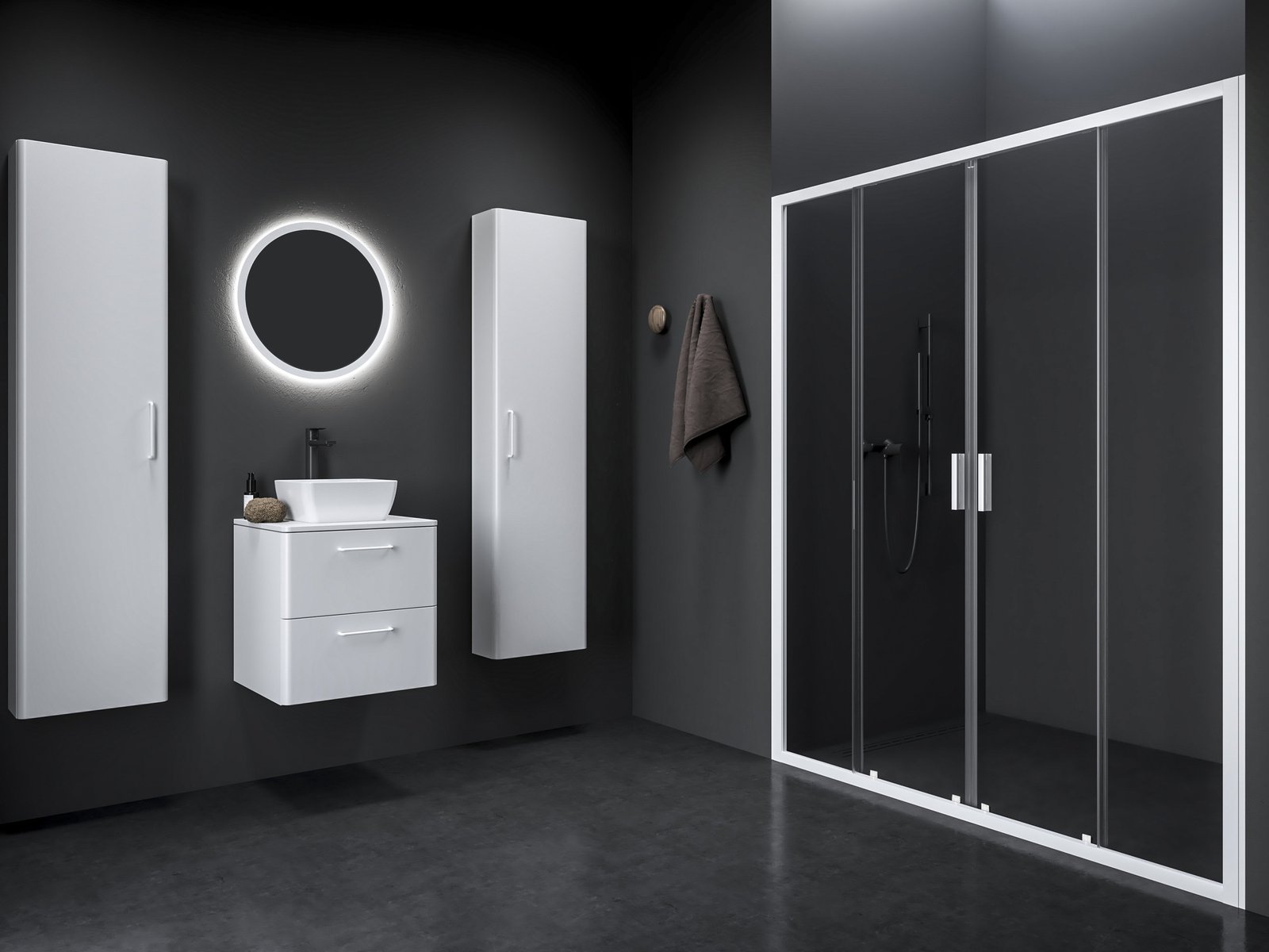 Ravak Blix II porte de douche 120 cm coulissant blanc mat/verre transparent 0YMG0E00Z1