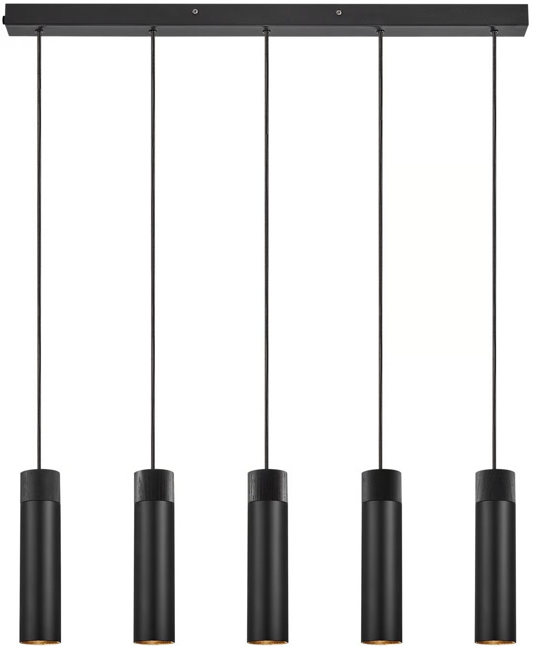 Nordlux Tilo lampe suspendue 5x15 W noir 2410483003