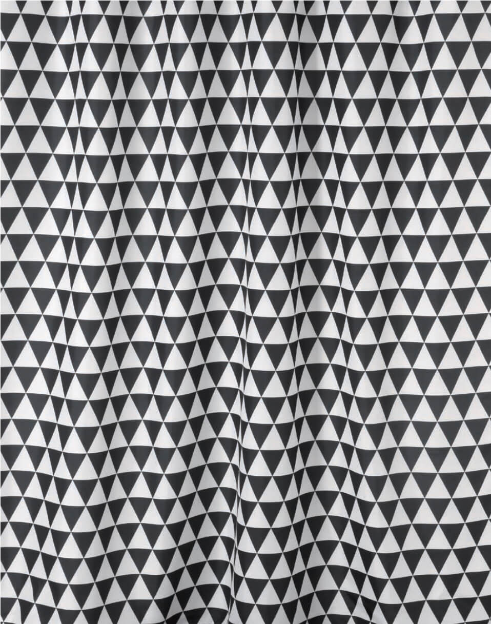 BISK Plain rideau de douche 180x200 cm blanc-noir 06866