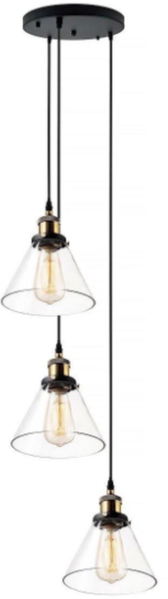 Altavola Design New York Loft lampe suspendue 3x40 W laiton-transparent LA034/CO3