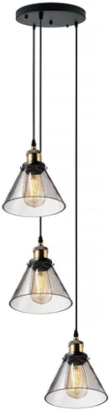 Altavola Design New York Loft lampe suspendue 3x40 W laiton-fumé LA034/CO3_smoky