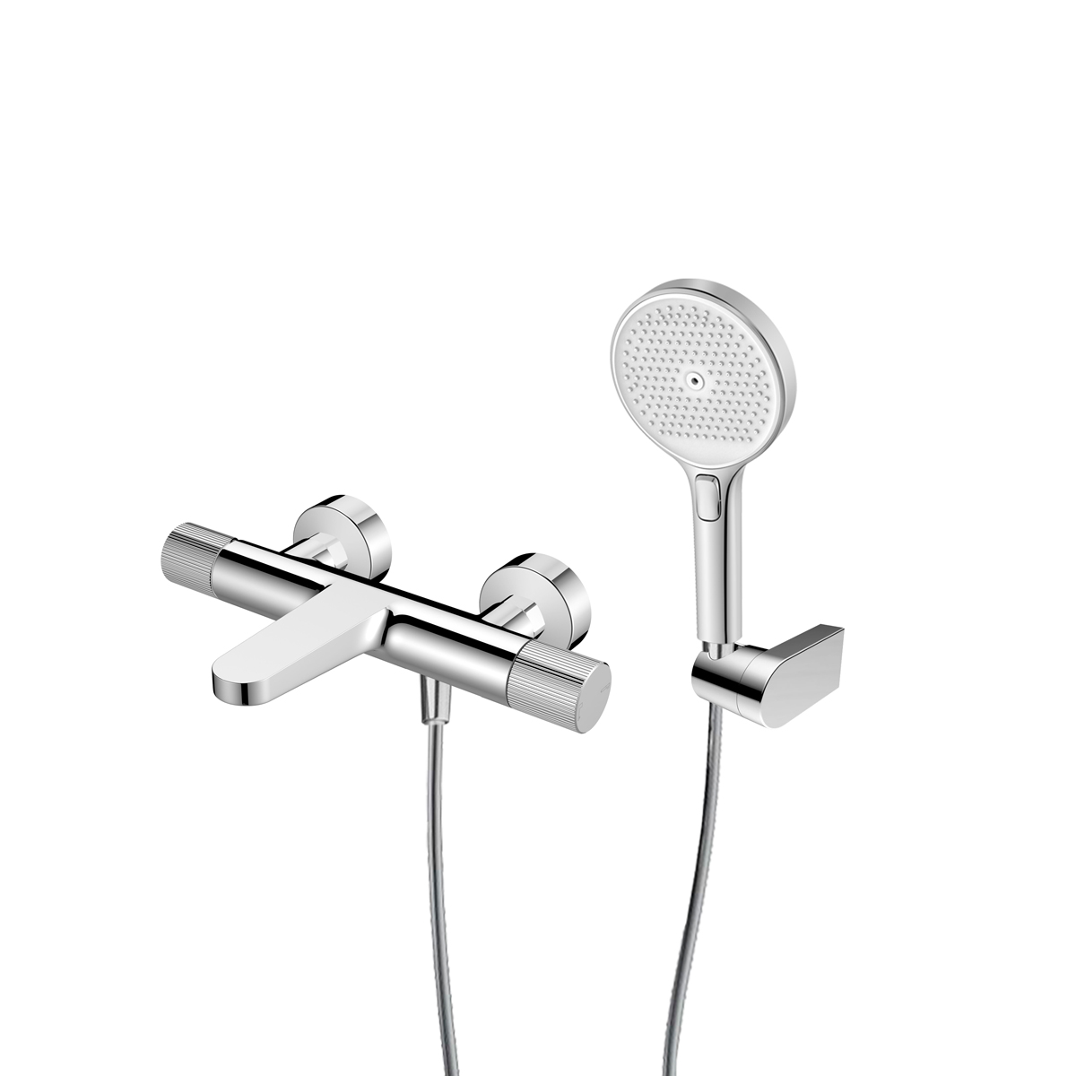 Set mitigeur bain-douche Ksuro 02 13008010, pommeau de douche Ksuro One Click 16003010, 37200100, 19001010