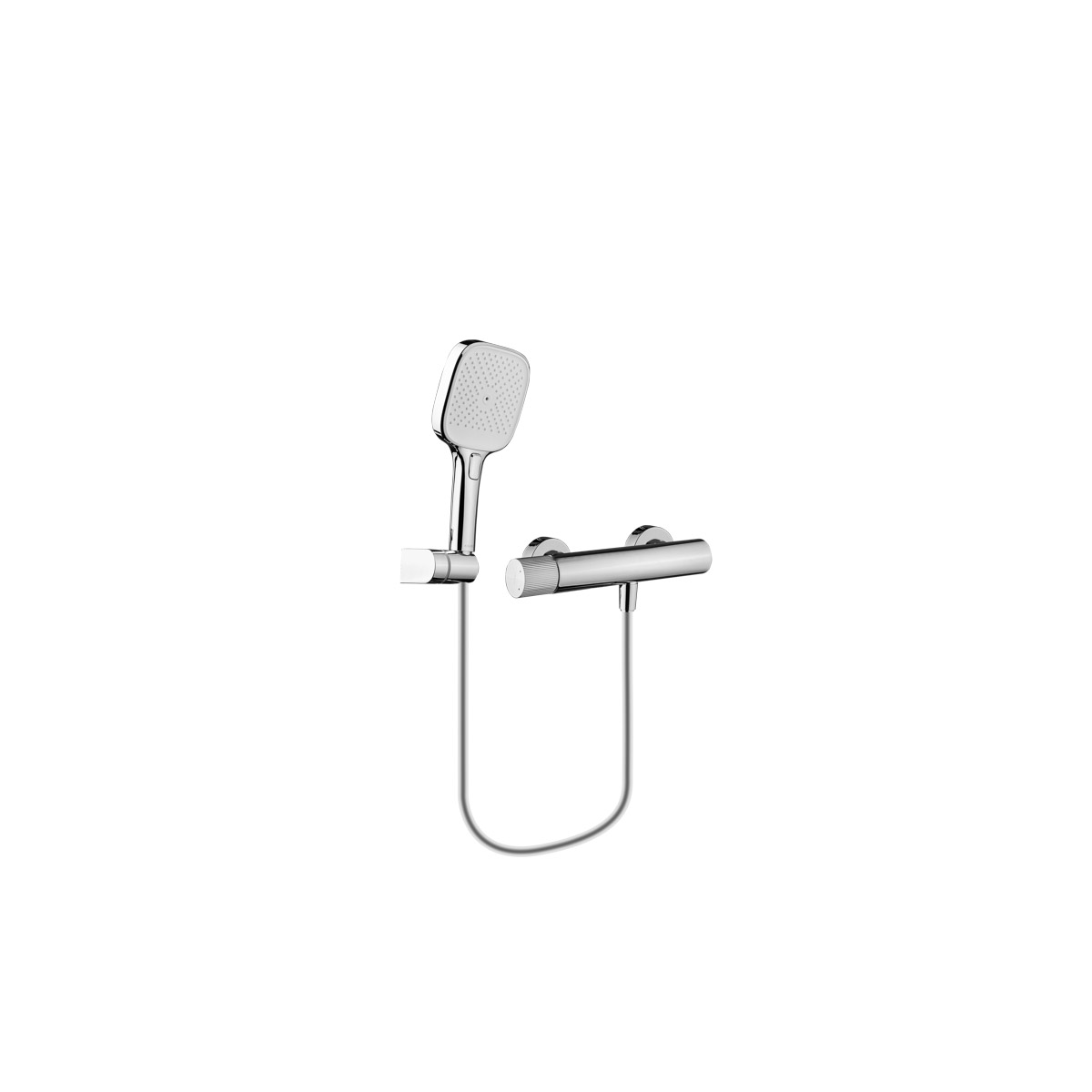 Set mitigeur de douche Ksuro 02 12002010, pommeau de douche Ksuro 02 One Click 16004010, 37200100, 19001010