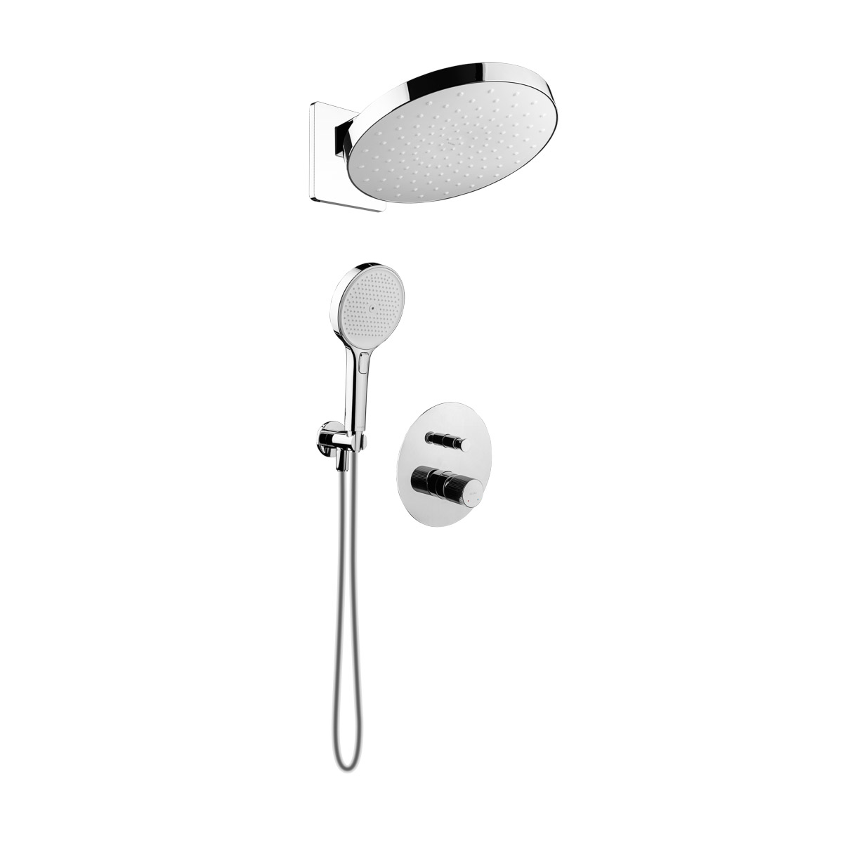 Set douche à effet de pluie Ksuro 01 16000010, mitigeur bain-douche Ksuro 02 13006010, 16002010, 16003010, 19002010, 37200100