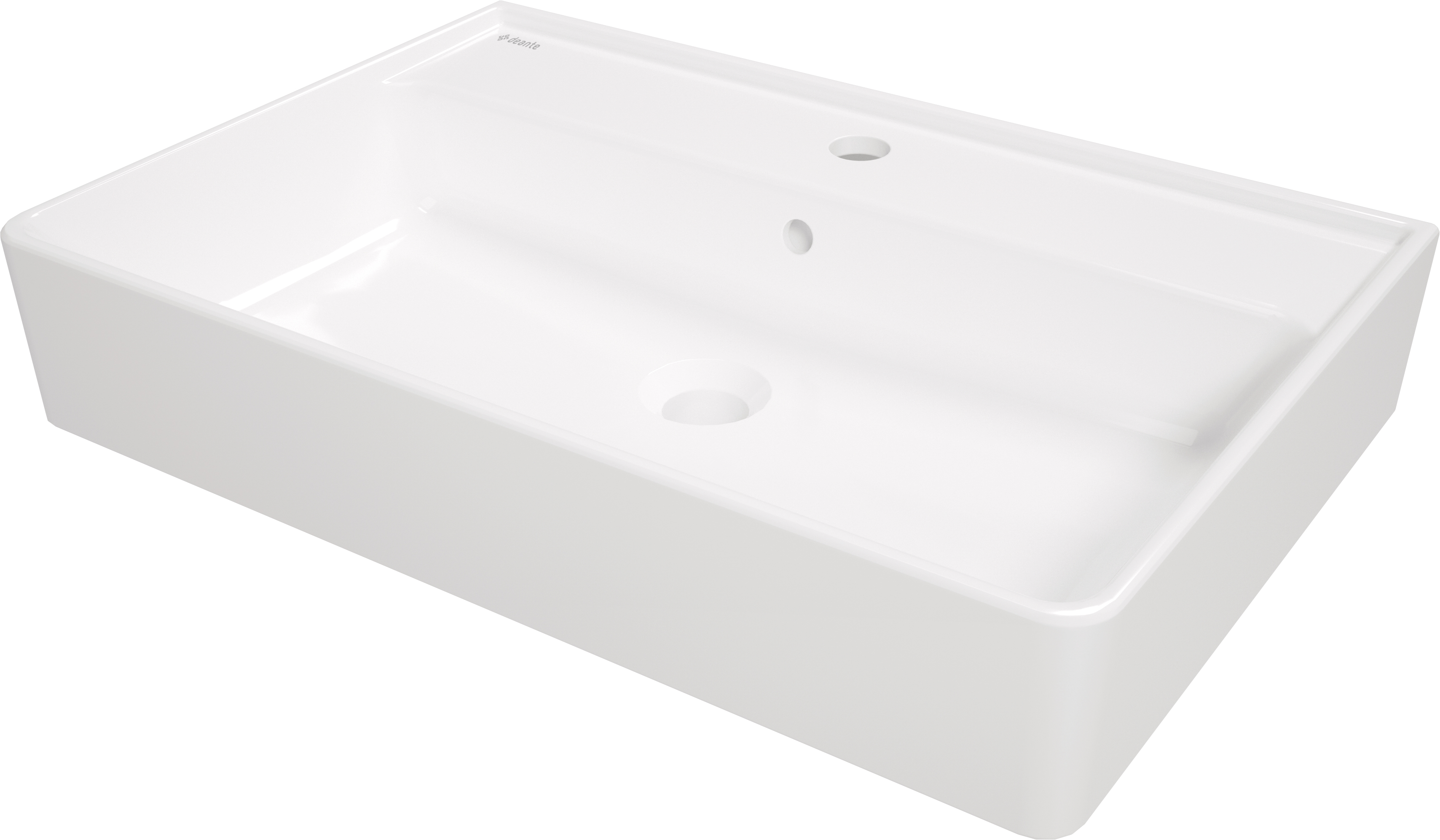 Deante Temisto lavabo 61x41 cm rectangulaire classique-à poser blanc CDT_6U7S