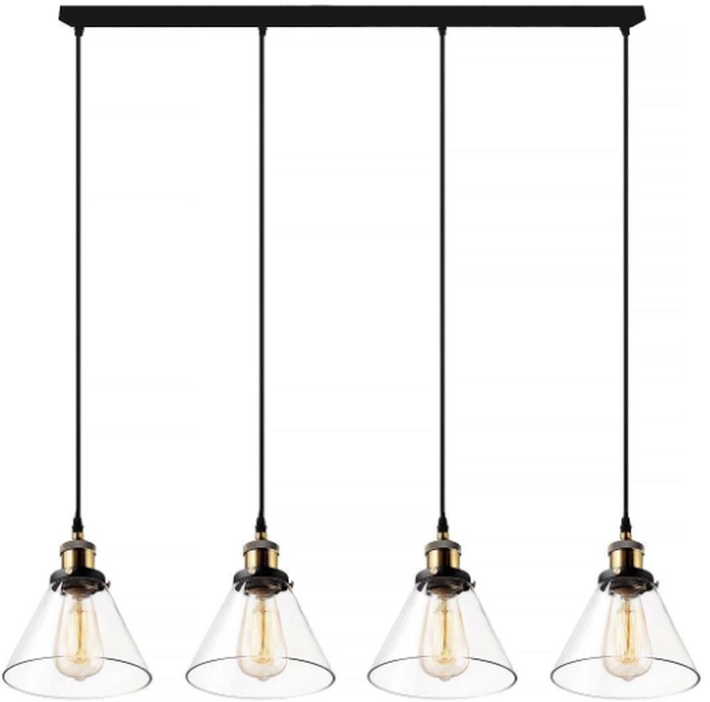 Altavola Design New York Loft lampe suspendue 4x40 W laiton-transparent LA034/CL4