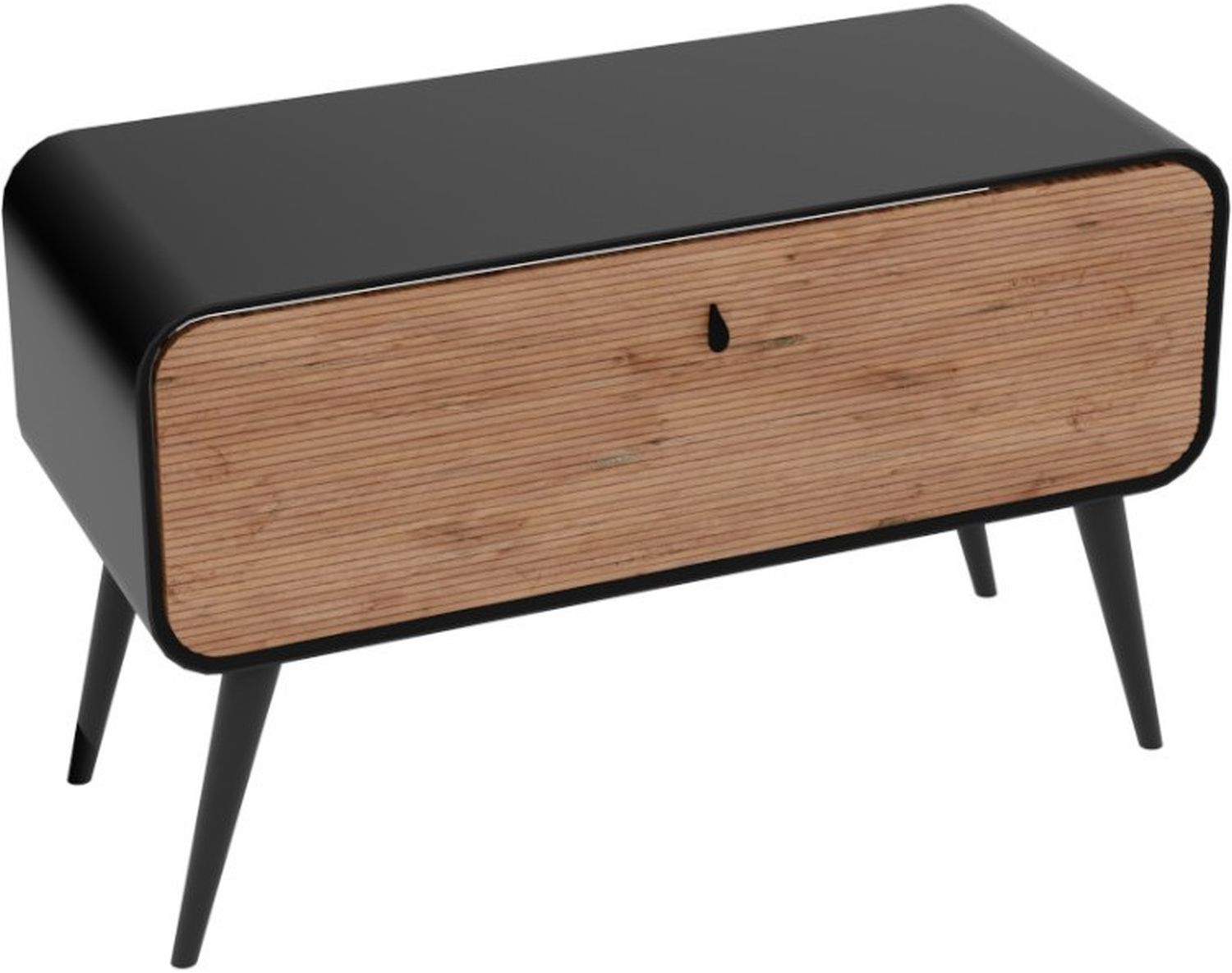 LaVita Augusta armoire 120x46x90 cm sous-lavabo sur pied noir-bois 5900378345404