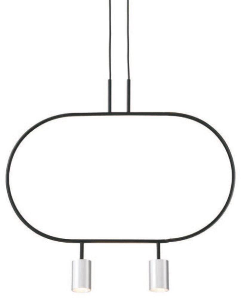 Altavola Design Luna lampe suspendue 2x3 W noir-argenté LPL337-SL